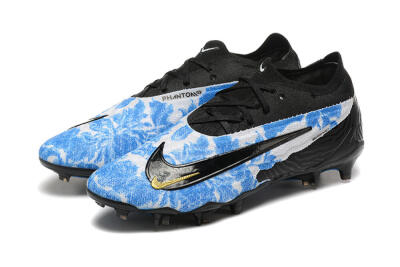 Nike Phantom GX Elite FG Low-Tops Football Boots - Blue/Grey/Black/Gold