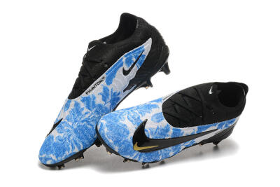 Nike Phantom GX Elite FG Low-Tops Football Boots - Blue/Grey/Black/Gold