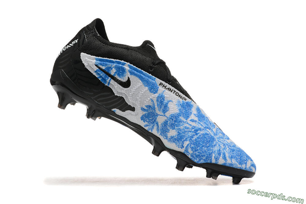 Nike Phantom GX Elite FG Low-Tops Football Boots - Blue/Grey/Black/Gold 7
