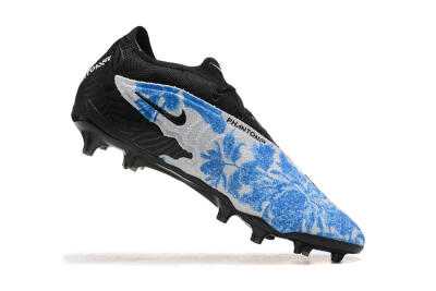 Nike Phantom GX Elite FG Low-Tops Football Boots - Blue/Grey/Black/Gold