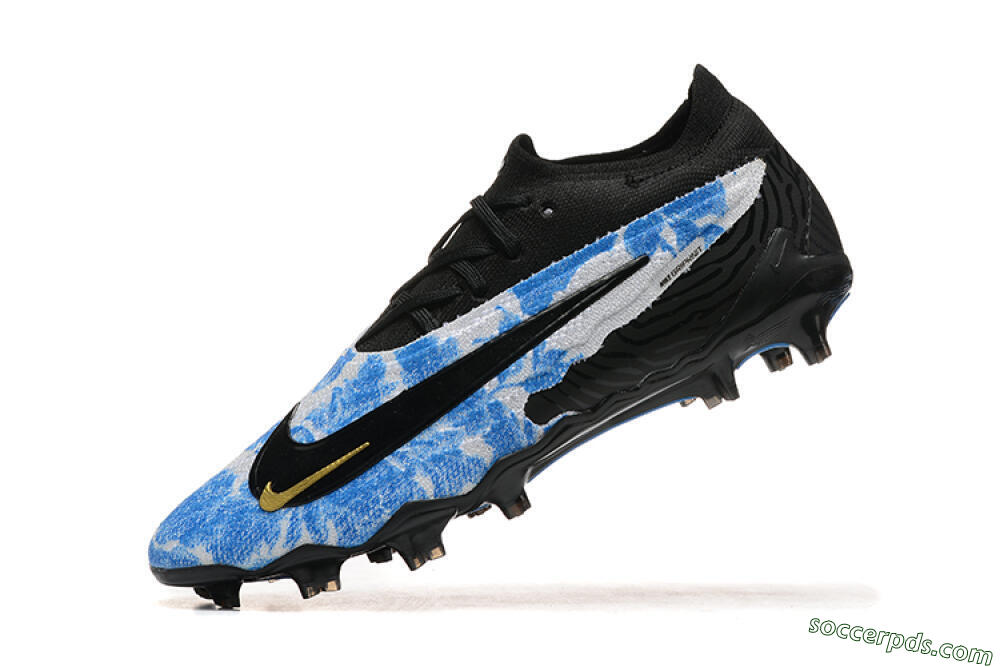 Nike Phantom GX Elite FG Low-Tops Football Boots - Blue/Grey/Black/Gold 8