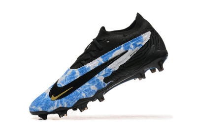 Nike Phantom GX Elite FG Low-Tops Football Boots - Blue/Grey/Black/Gold