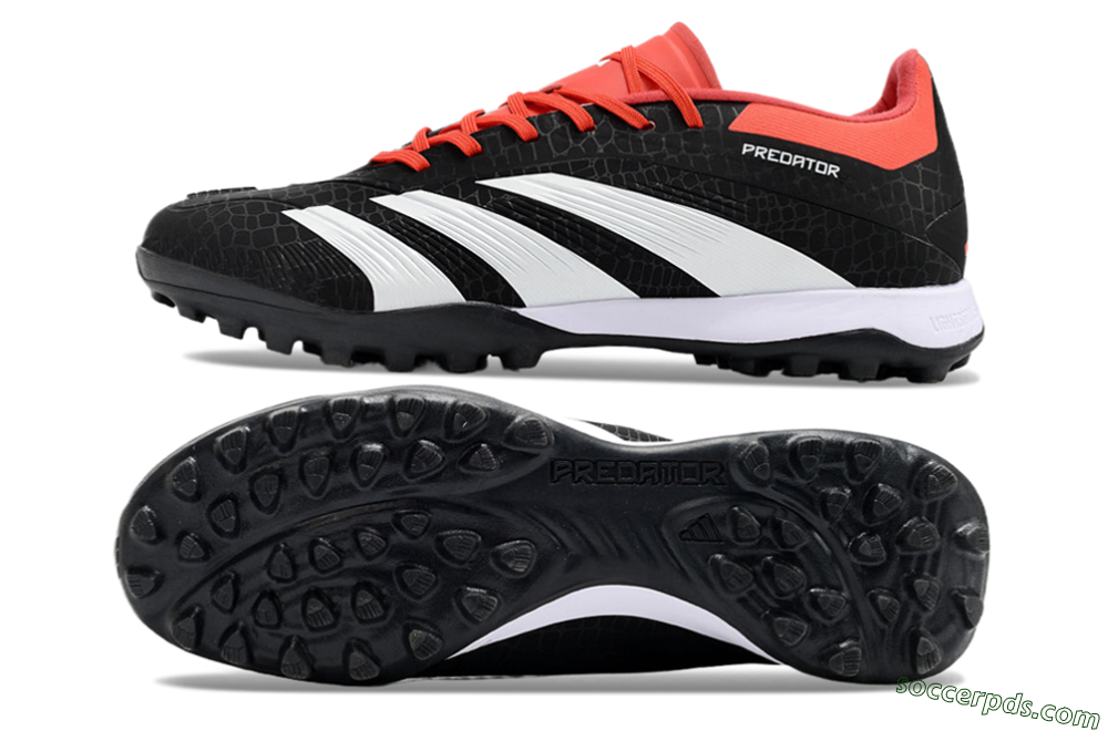 Adidas Predator 24 Elite TF Low-Tops Football Shoes - Black/White/Red 0