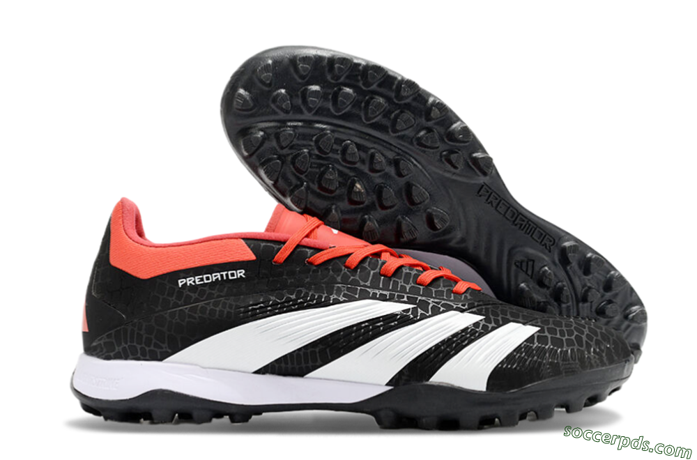 Adidas Predator 24 Elite TF Low-Tops Football Shoes - Black/White/Red 1