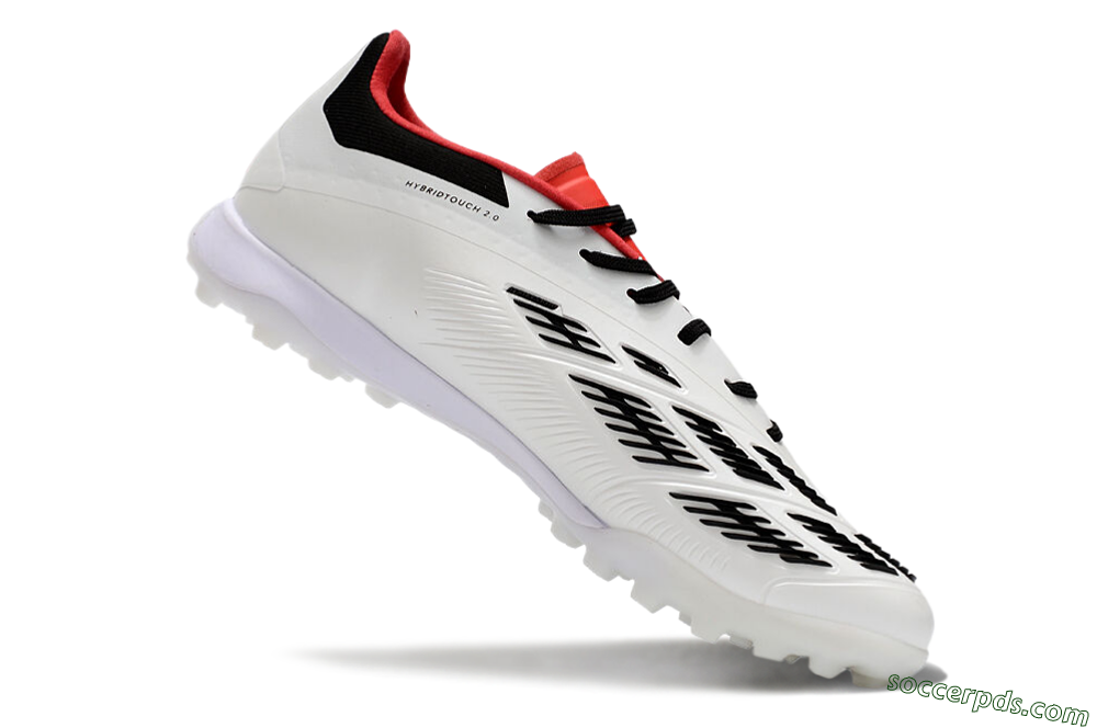 Adidas Predator 24 Elite TF Low-Tops Football Shoes - White/Black/Red 4
