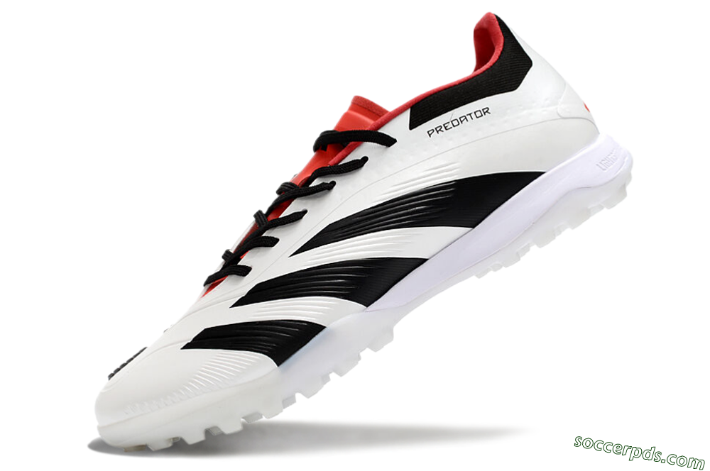 Adidas Predator 24 Elite TF Low-Tops Football Shoes - White/Black/Red 5