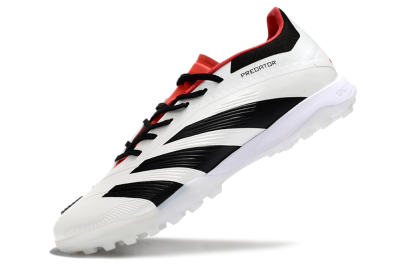 Adidas Predator 24 Elite TF Low-Tops Football Shoes - White/Black/Red