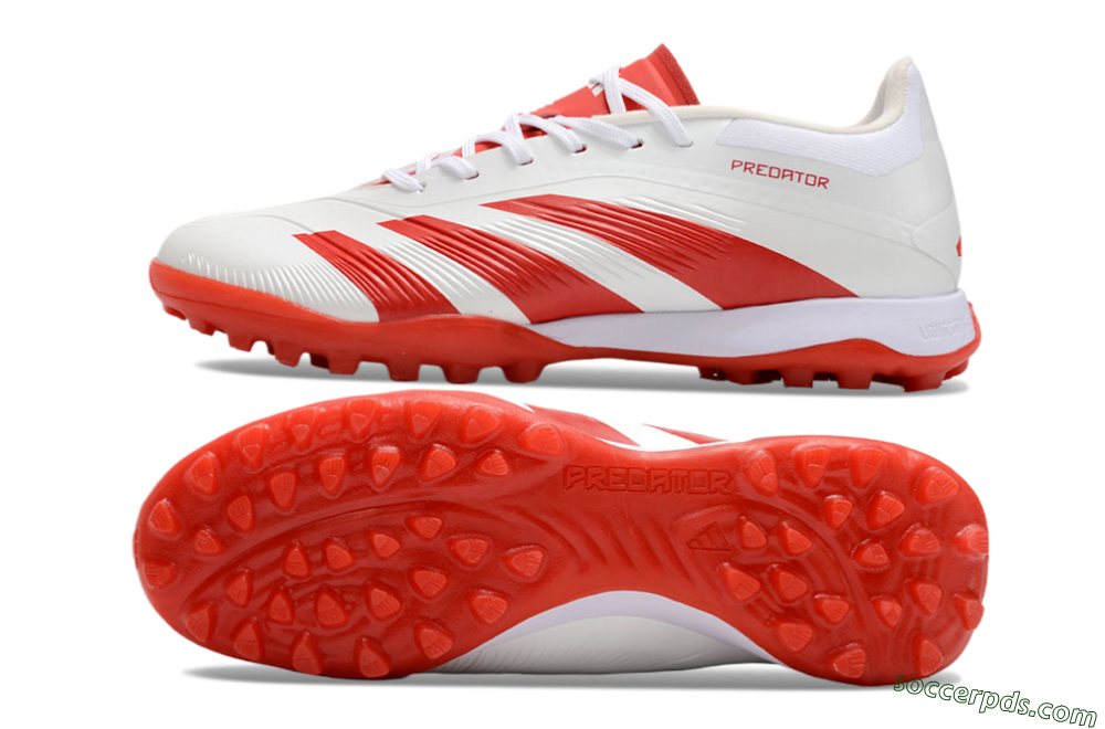 Adidas Predator 24 Elite TF Low-Tops Football Shoes - Beige/Red/White 0