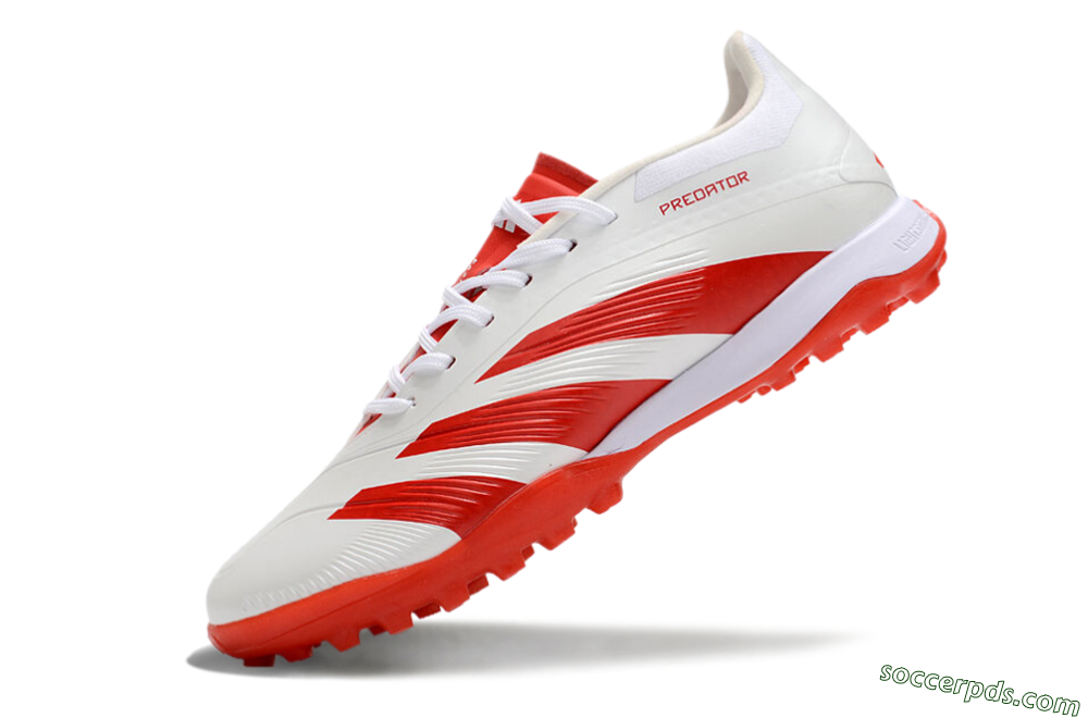 Adidas Predator 24 Elite TF Low-Tops Football Shoes - Beige/Red/White 5