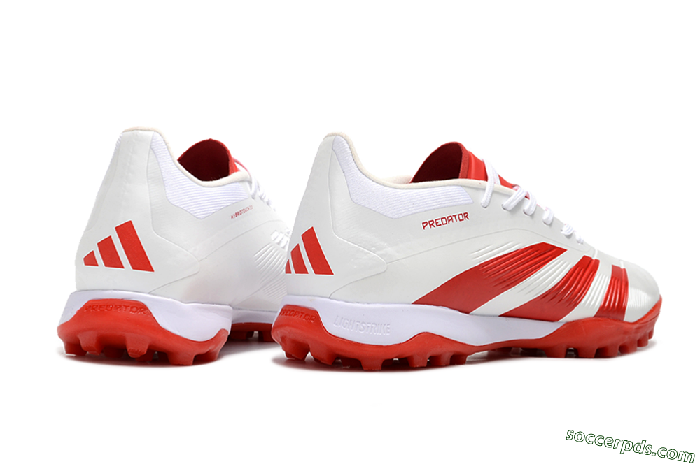 Adidas Predator 24 Elite TF Low-Tops Football Shoes - Beige/Red/White 6