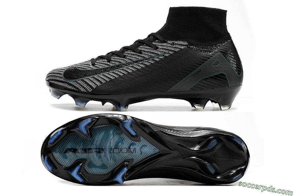Nike Air Zoom Mercurial Superfly 10 Elite FG High-Tops Football Boots - Black/Jade/Blue 0