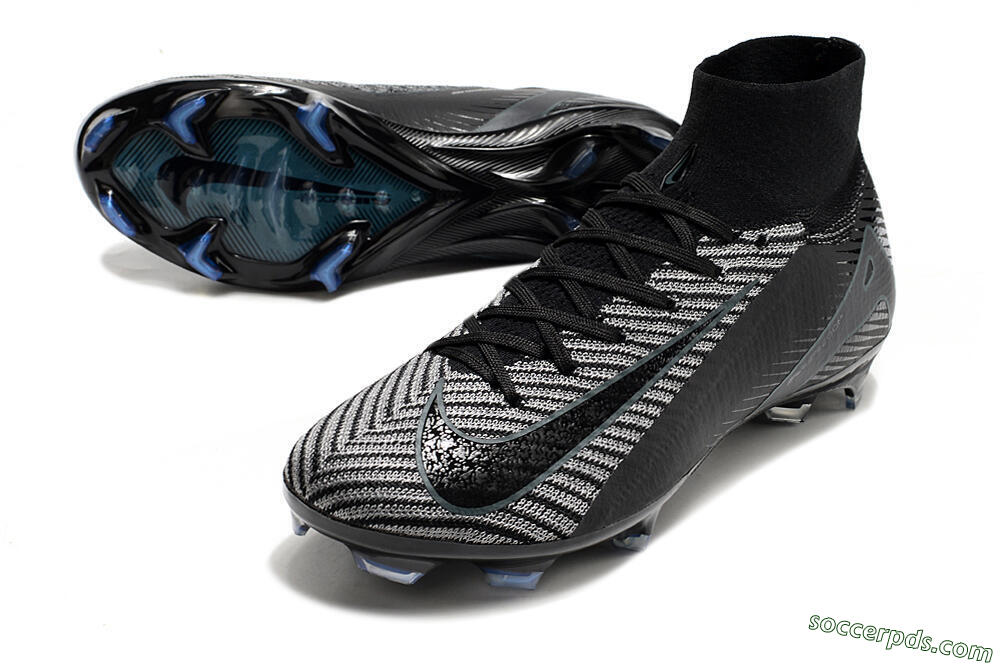 Nike Air Zoom Mercurial Superfly 10 Elite FG High-Tops Football Boots - Black/Jade/Blue 3