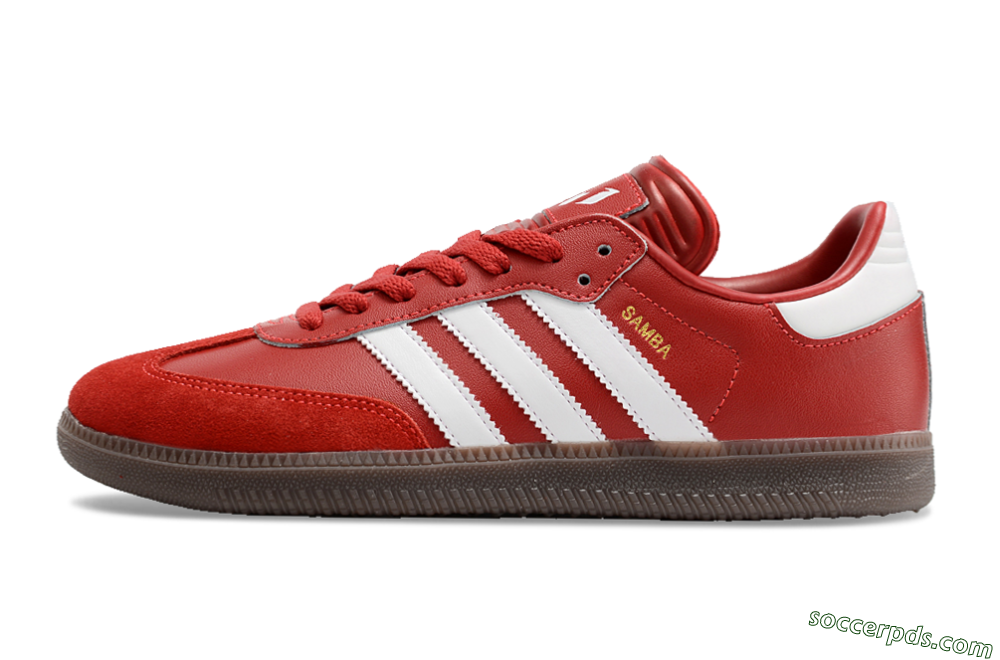 Adidas Samba Messi Indoor TF Low-Tops Football Shoes - Red/White/Brown 2