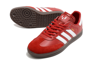 Adidas Samba Messi Indoor TF Low-Tops Football Shoes - Red/White/Brown