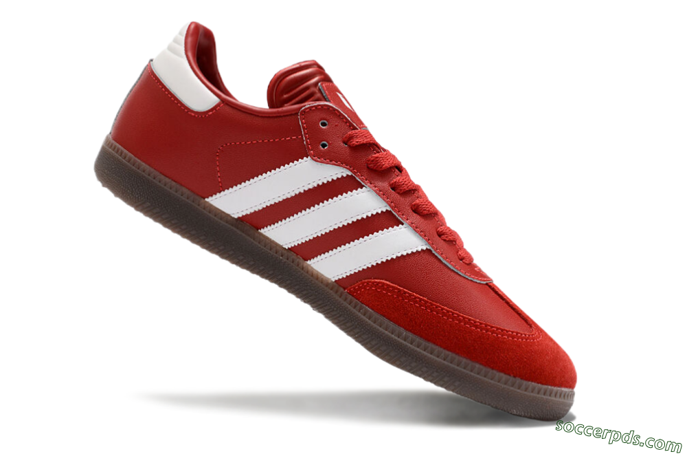 Adidas Samba Messi Indoor TF Low-Tops Football Shoes - Red/White/Brown 4