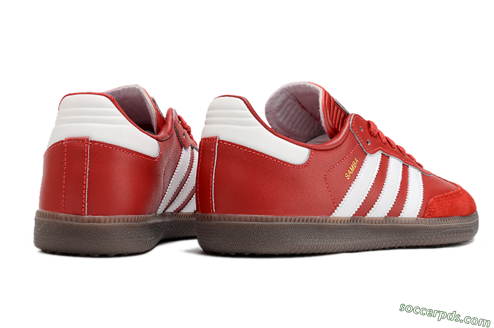 Adidas Samba Messi Indoor TF Low-Tops Football Shoes - Red/White/Brown 6