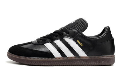 Adidas Samba Messi Indoor TF Low-Tops Football Shoes - Black/White/Brown