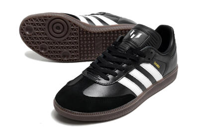 Adidas Samba Messi Indoor TF Low-Tops Football Shoes - Black/White/Brown