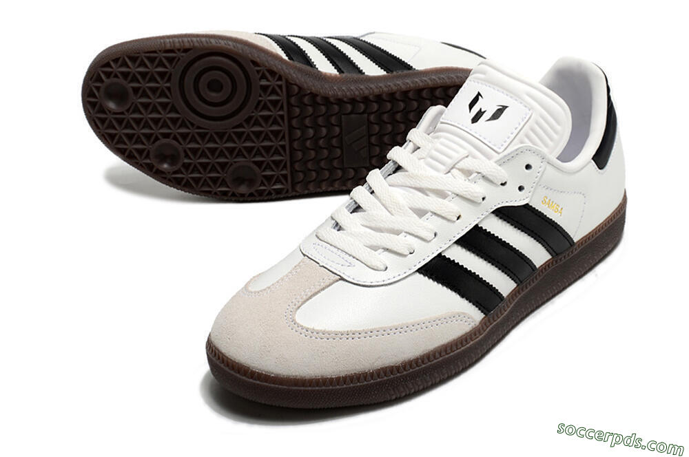 Adidas Samba Messi Indoor TF Low-Tops Football Shoes - Grey/White/Black 3