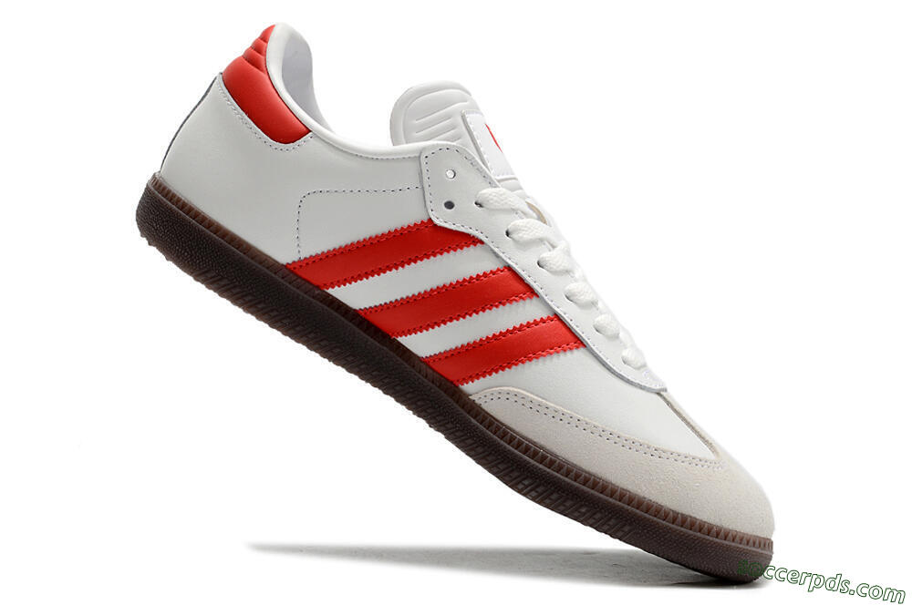 Adidas Samba Messi Indoor TF Low-Tops Football Shoes - Grey/White/Red 4