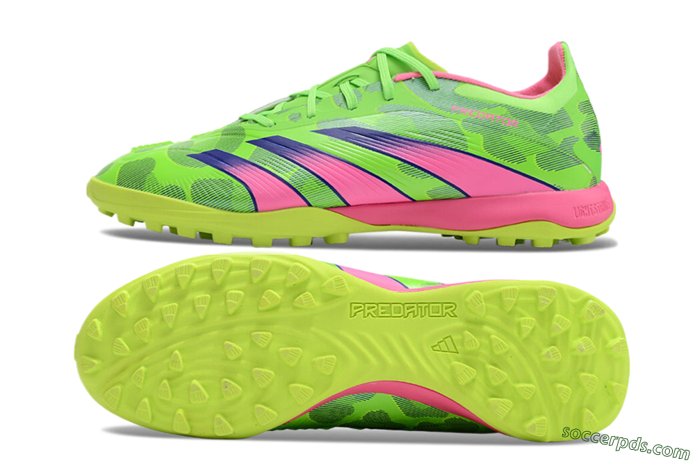 Adidas Predator 24 Elite TF Low-Tops Football Shoes - Yellow/Purple/Pink 0