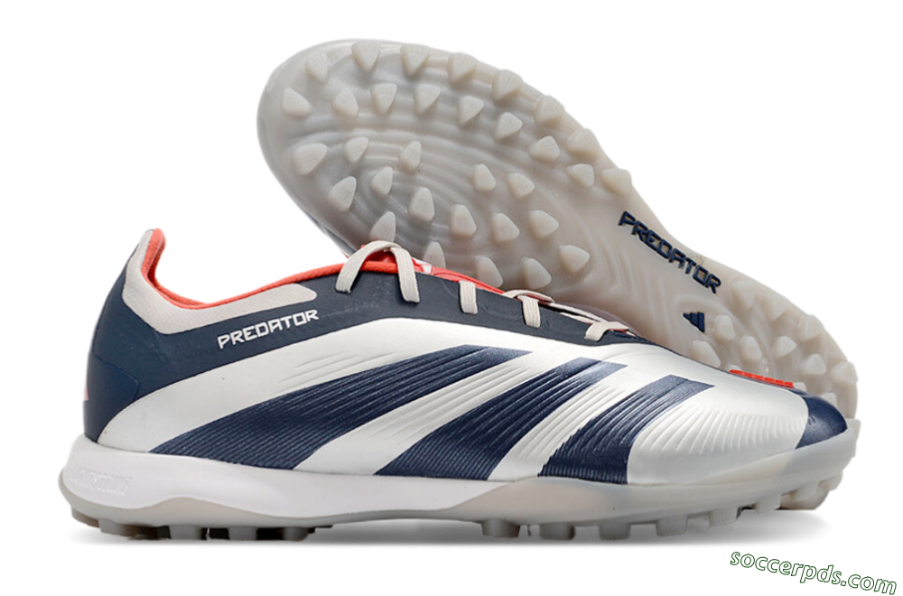 Adidas Predator 24 Elite TF Low-Tops Football Shoes - White/Blue/Red 1