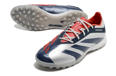 Adidas Predator 24 Elite TF Low-Tops Football Shoes - White/Blue/Red