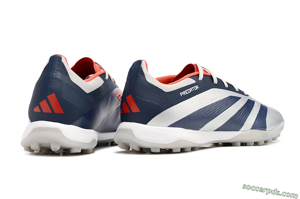 Adidas Predator 24 Elite TF Low-Tops Football Shoes - White/Blue/Red 6