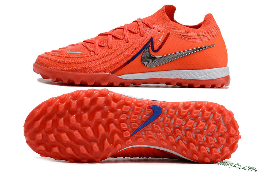 Nike Phantom GX 2 Elite TF Low-Tops Football Shoes - Red/Blue/Silver 0