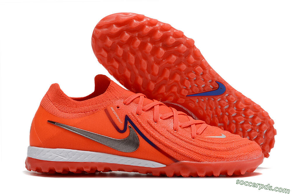 Nike Phantom GX 2 Elite TF Low-Tops Football Shoes - Red/Blue/Silver 1