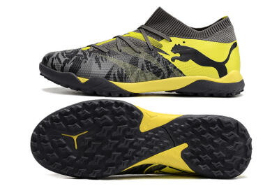 Puma Future Ultimate TF Low-Tops Football Shoes - Black/Grey/Yellow