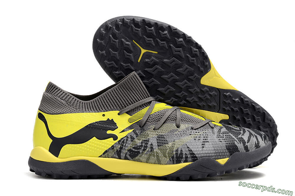 Puma Future Ultimate TF Low-Tops Football Shoes - Black/Grey/Yellow 1