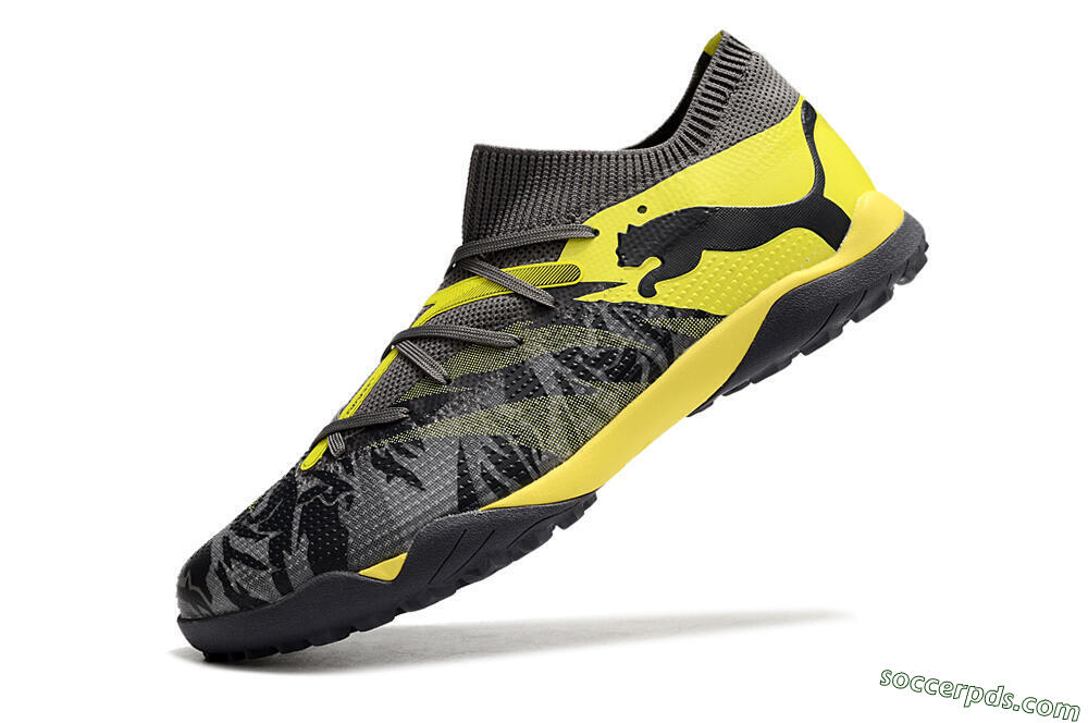 Puma Future Ultimate TF Low-Tops Football Shoes - Black/Grey/Yellow 5