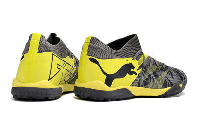 Puma Future Ultimate TF Low-Tops Football Shoes - Black/Grey/Yellow