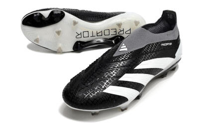 Adidas Predator Accuracy+ Laceless FG Low-Tops Football Boots - Black/White/Grey