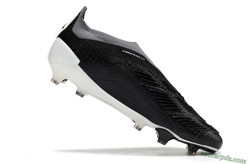 Adidas Predator Accuracy+ Laceless FG Low-Tops Football Boots - Black/White/Grey 4