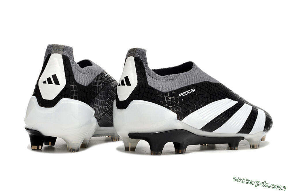 Adidas Predator Accuracy+ Laceless FG Low-Tops Football Boots - Black/White/Grey 6