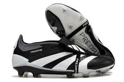 Adidas Predator Elite Foldover Tongue FG Low-Tops Football Boots - Black/White/Grey