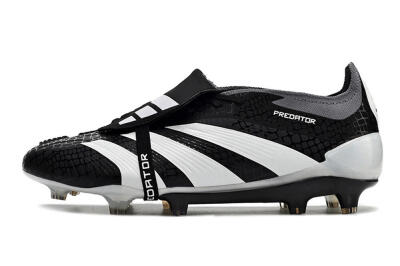 Adidas Predator Elite Foldover Tongue FG Low-Tops Football Boots - Black/White/Grey