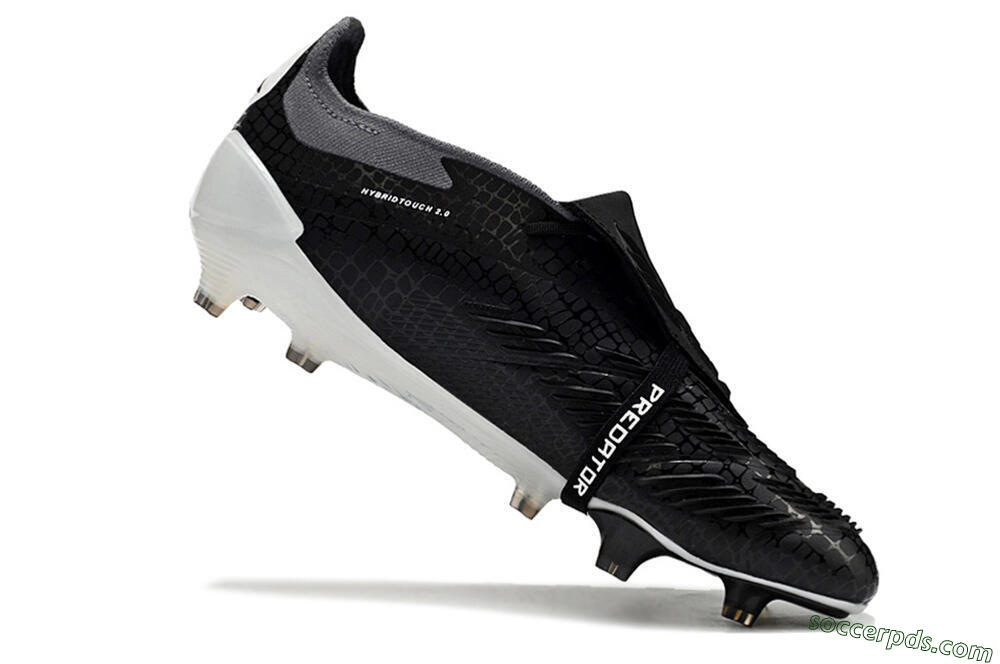 Adidas Predator Elite Foldover Tongue FG Low-Tops Football Boots - Black/White/Grey 4