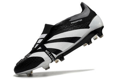 Adidas Predator Elite Foldover Tongue FG Low-Tops Football Boots - Black/White/Grey