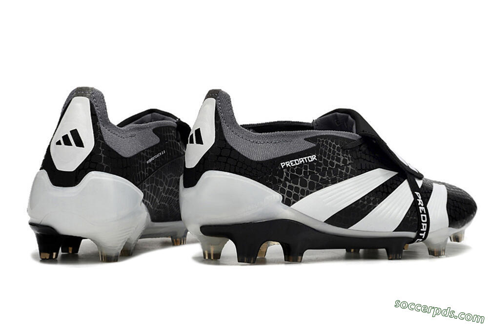 Adidas Predator Elite Foldover Tongue FG Low-Tops Football Boots - Black/White/Grey 6