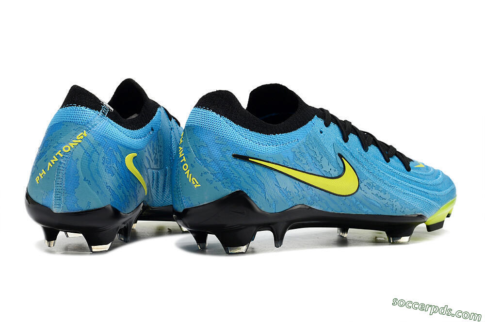 Nike Phantom Luna Elite NU FG Low-Tops Football Boots - Blue/Black/Yellow 6