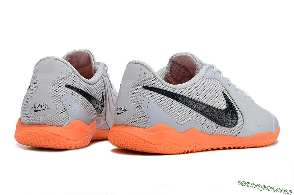 Nike Tiempo Legend 10 Elite IC Low-Tops Football Shoes - Grey/Black/Orange 6