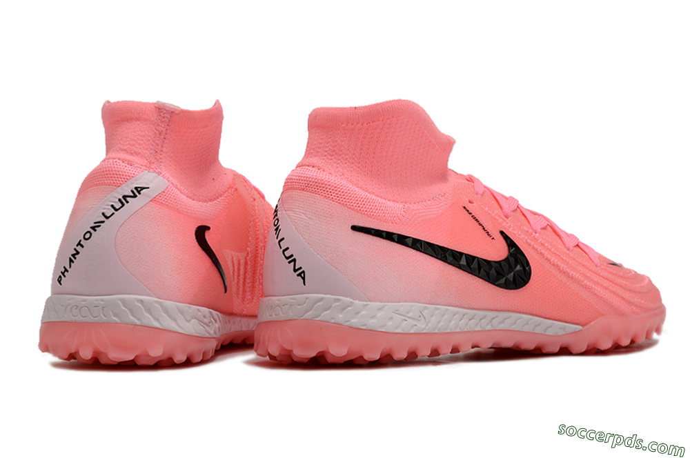 Nike Phantom Luna Elite NU TF High-Tops Football Shoes - Red/Pink/Black 6