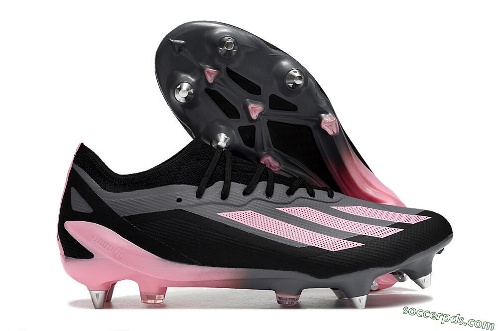 Adidas X Crazyfast.1 SG Low-Tops Football Boots - Black/Pink/Grey 1