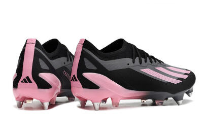 Adidas X Crazyfast.1 SG Low-Tops Football Boots - Black/Pink/Grey