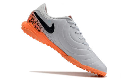 Nike Tiempo Legend 10 Elite TF Low-Tops Football Shoes - Grey/Black/Orange