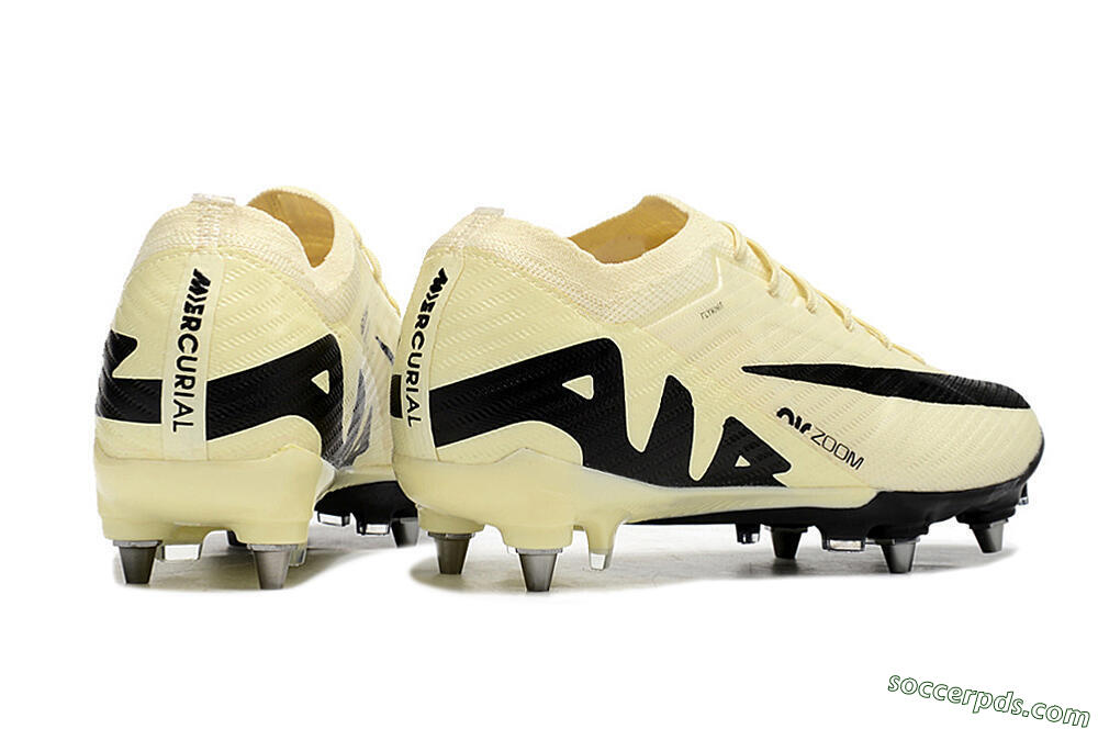 Nike Air Zoom Mercurial Vapor 15 Elite SG Low-Tops Football Boots - Beige/Black 6