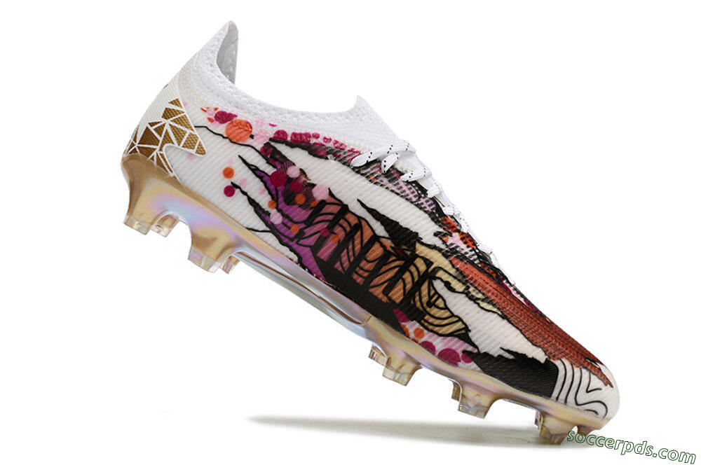 Puma Ultra Ultimate FG Low-Tops Football Boots - White/Black/Red/Blue 4